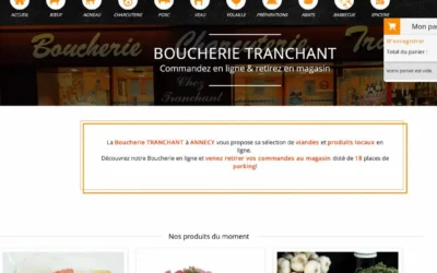 Création du click and collect Boucherie Tranchant à Annecy
