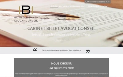 Création d’un site vitrine pour le Cabinet Billet Avocat Conseil à Annemasse en Haute Savoie