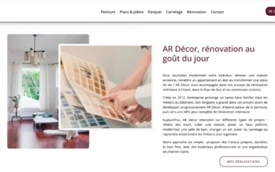 Création du site internet AR Décor