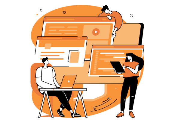 Illustration poste bureautique