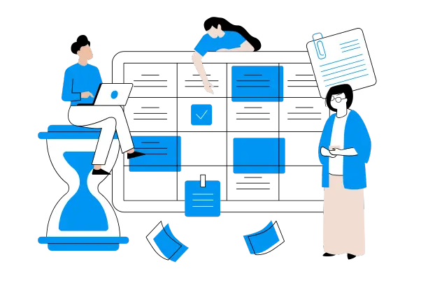 Illustration synchronisation d'agenda Illustration synchronisation d'agenda