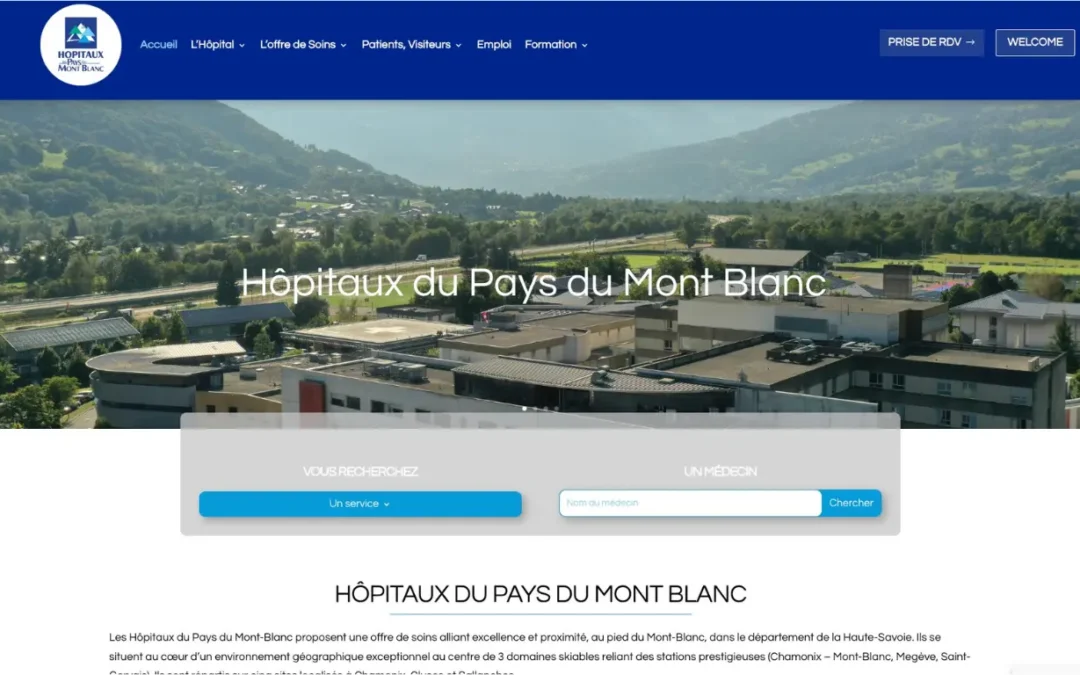 Refonte du site Hôpitaux du Pays du Mont Blanc