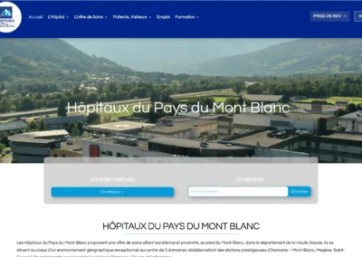 Réalisation du site Hopitaux Pays du Mont Blanc
