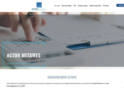 Réalisation du site Actor Mesures