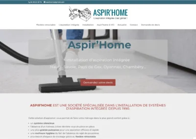 Réalisation du site Aspir'home