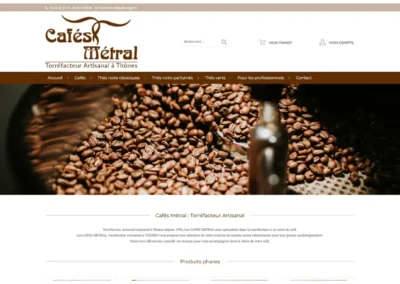 Réalisation du site Cafés Metral