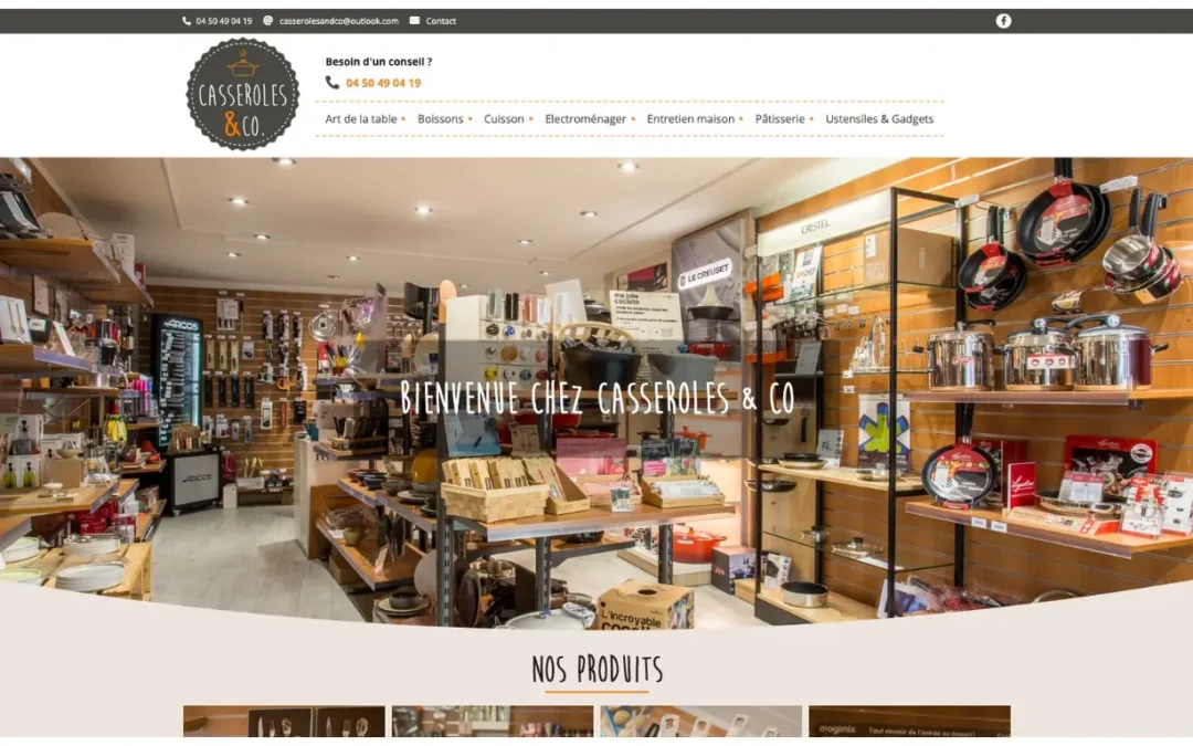 Création d’un site catalogue pour Casseroles & Co