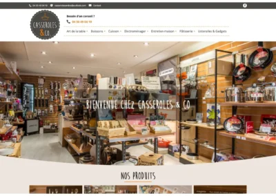 Réalisation du site Casseroles & Co