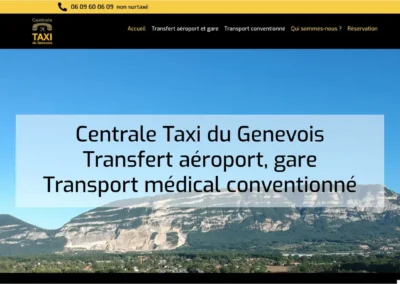 Réalisation du site Centrale Taxi du Genevois