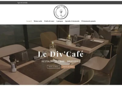 Réalisation du site Div'café