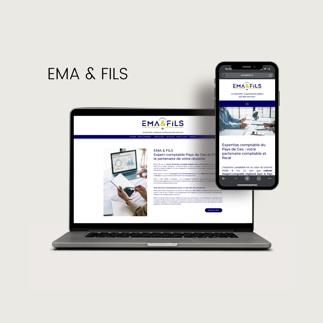 Reéalisation du site internet EMA & FILS Pays de Gex