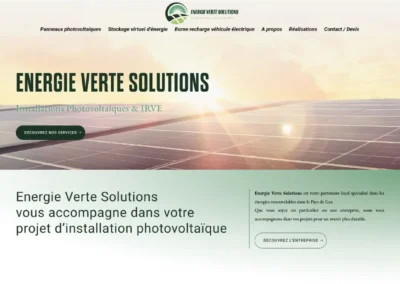 Réalisation du site Energie Verte Solutions