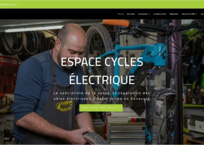 Réalisation du site Espace Cycles Electrique