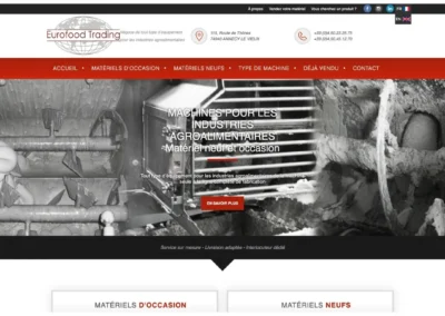 Réalisation du site Eurofood Trading