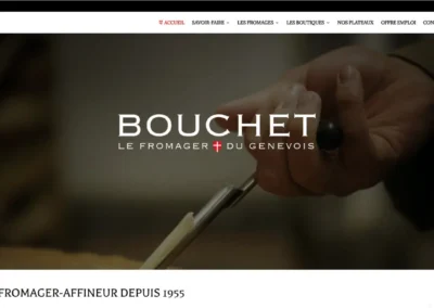 Réalisation du site Fromagerie Bouchet