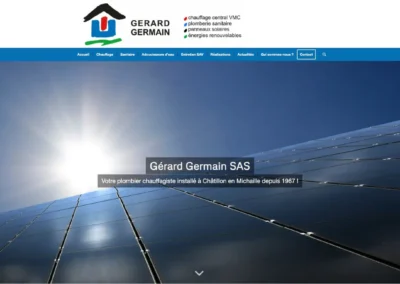 Réalisation du site Gerard Germain