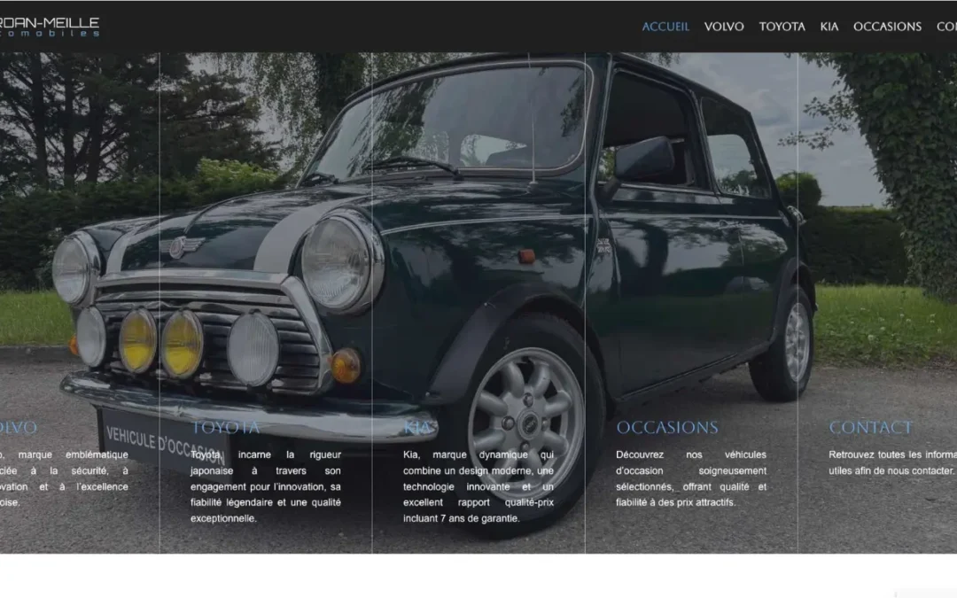 Refonte du site Jordan-Meille Automobiles