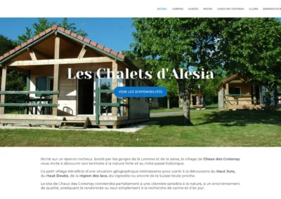 Réalisation du site Les Chalets d'Alesia