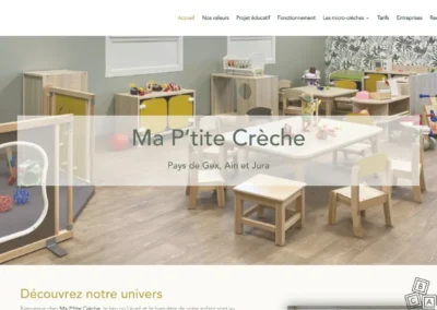 Réalisation du site Ma P'tite Crèche