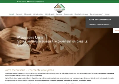 Réalisation du site Menuiserie Cusin