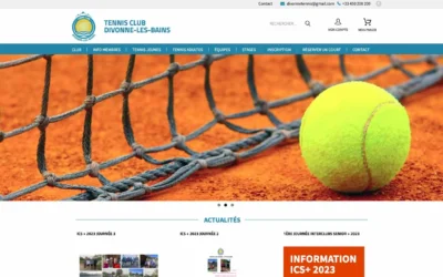 Création d’une boutique en ligne au Pays de Gex : Tennis club de Divonne