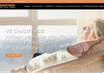 Réalisation du site VE Chauffage